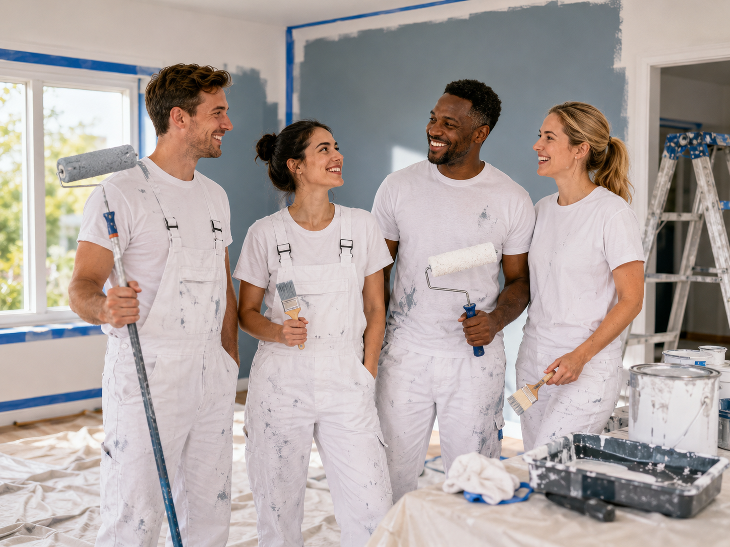 Happy painter contractor